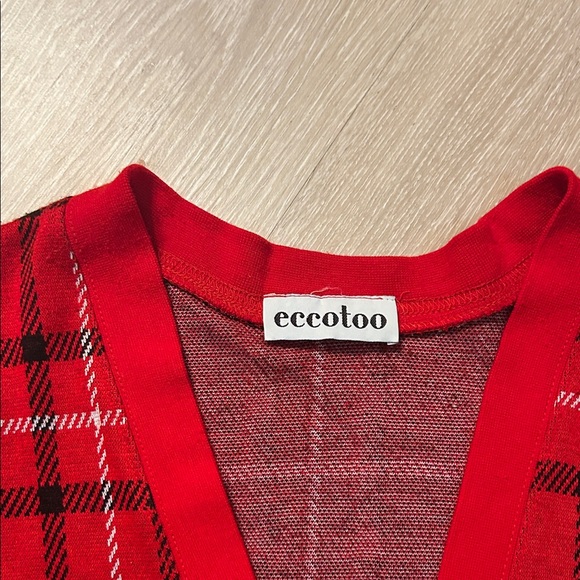 Vintage Women’s Plaid Button Down Cardigan w Pockets - Picture 4 of 7